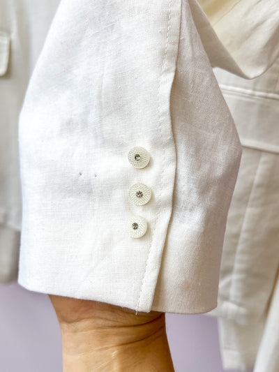 White Linen Suit 44R/36x30