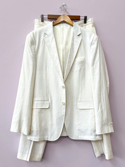 White Linen Suit 44R/36x30