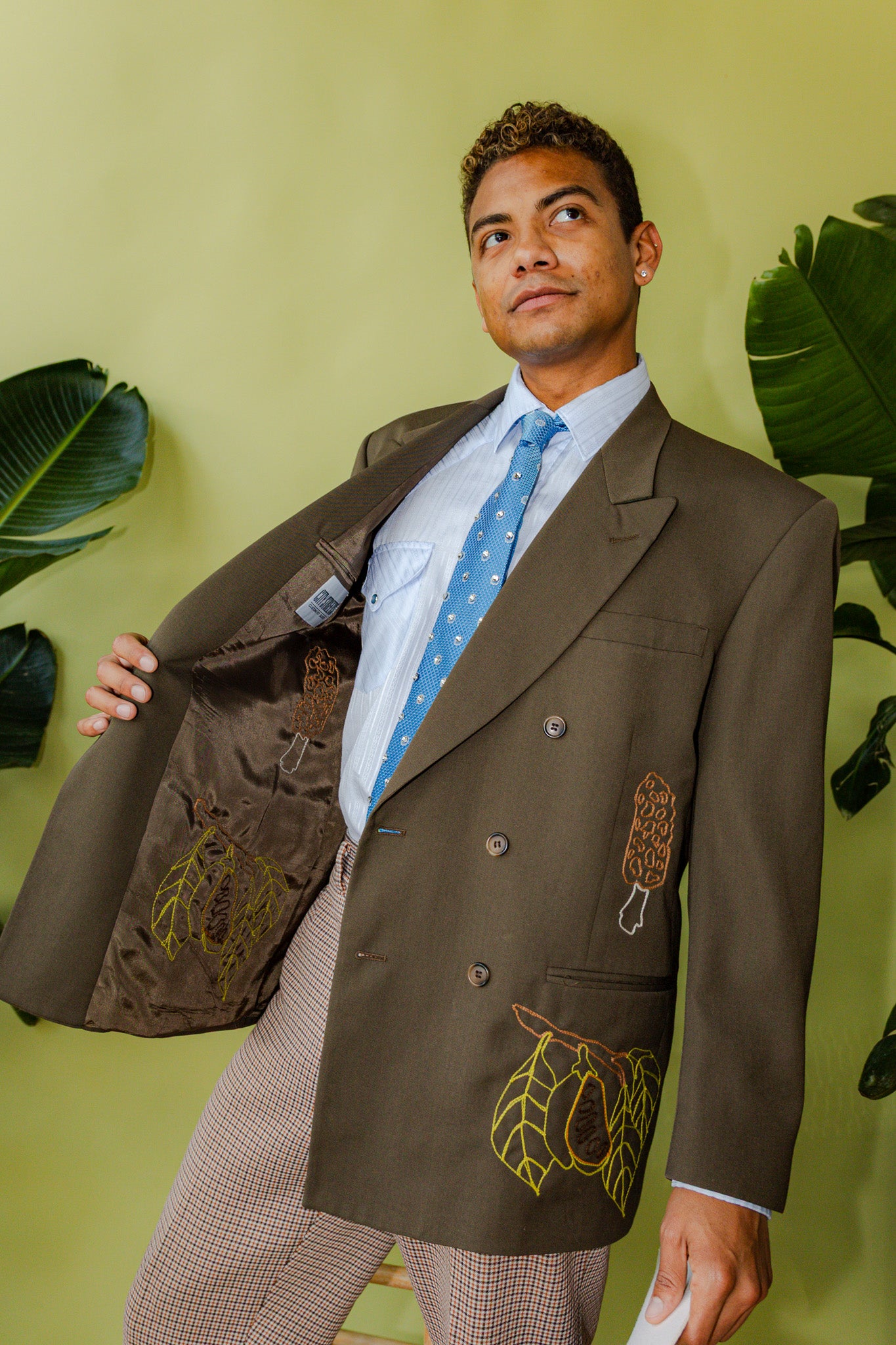 Appalachian Kentucky Themed Chain Stitch Suit Jacket