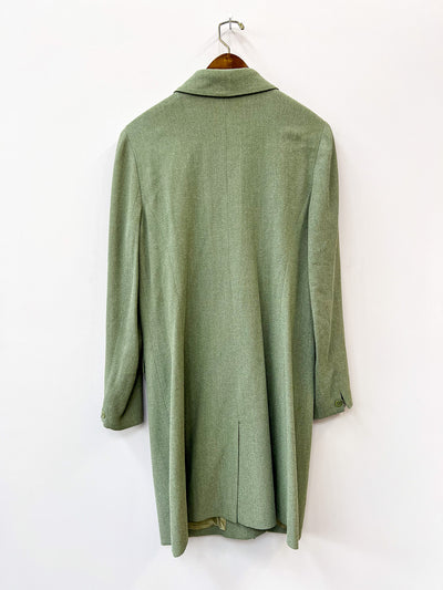 Green Long Overcoat and Pants Suit Set - Medium