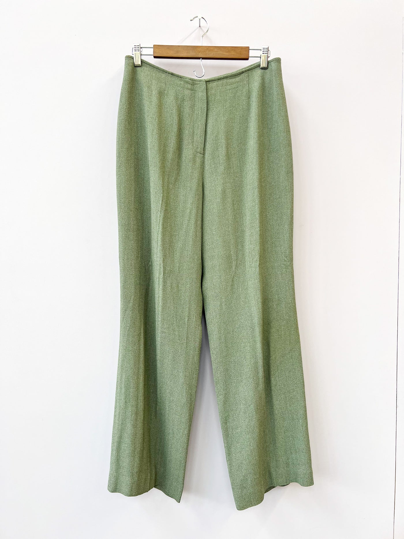 Green Long Overcoat and Pants Suit Set - Medium