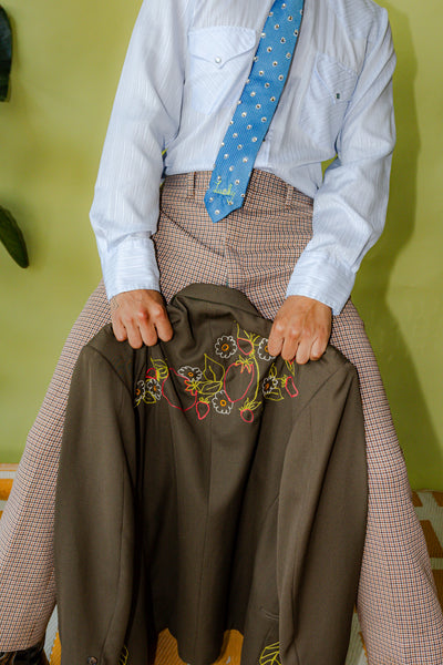 Appalachian Kentucky Themed Chain Stitch Suit Jacket