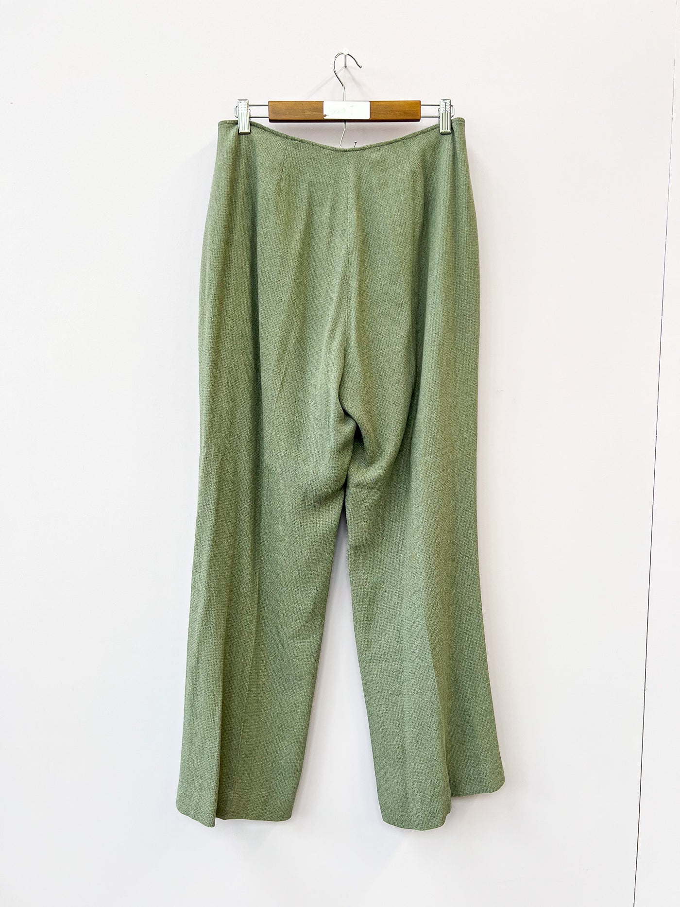 Green Long Overcoat and Pants Suit Set - Medium