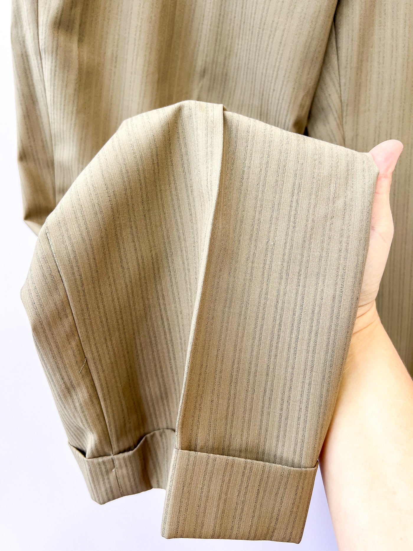 Khaki Vintage Stripe Suit 44R/38