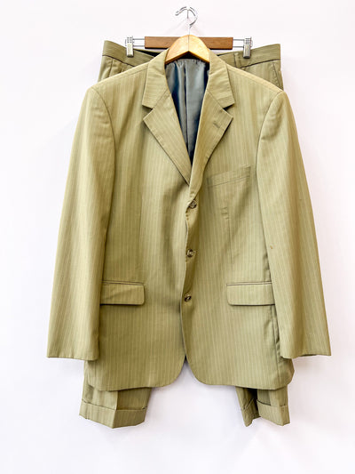 Khaki Vintage Stripe Suit 44R/38