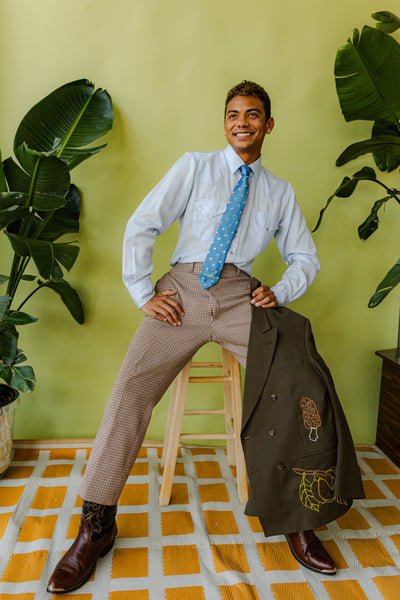 Appalachian Kentucky Themed Chain Stitch Suit Jacket