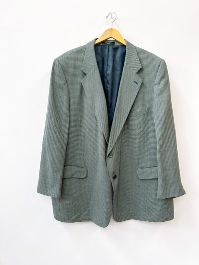 Micro Houndstooth Blue and Cream Blazer 54R