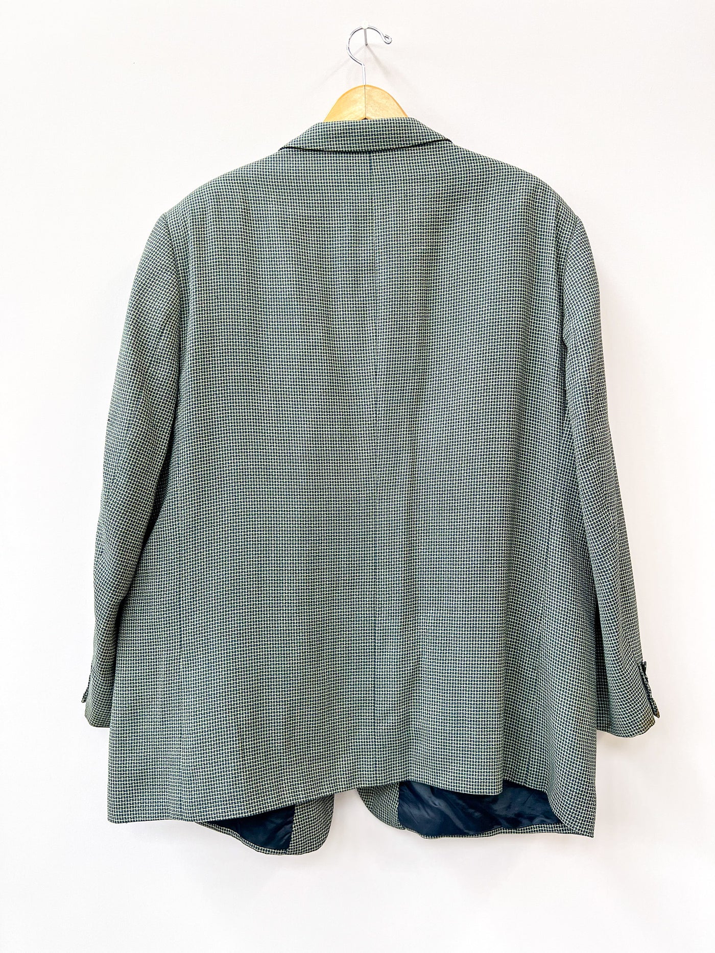 Micro Houndstooth Blue and Cream Blazer 54R