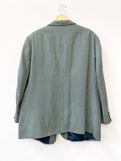 Micro Houndstooth Blue and Cream Blazer 54R