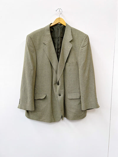 Micro Houndstooth Black and Brown Blazer 54R