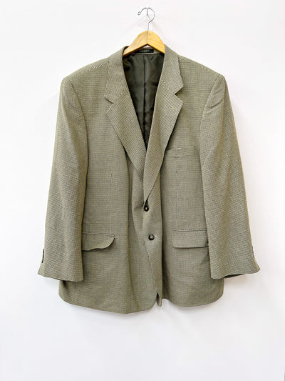 Micro Houndstooth Black and Brown Blazer 54R