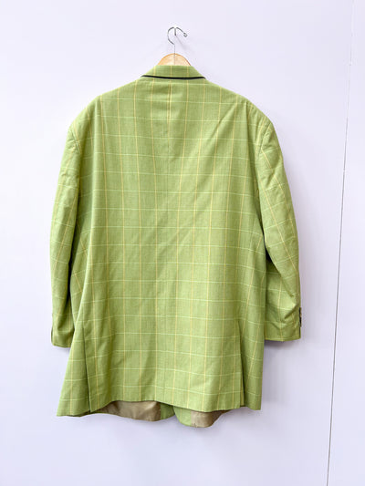 Sage green and yellow long Jacket - Size 48L/2X