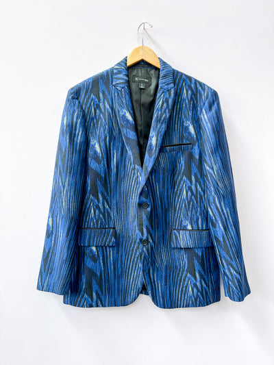 Blue Wood Grain Blazer  - Large