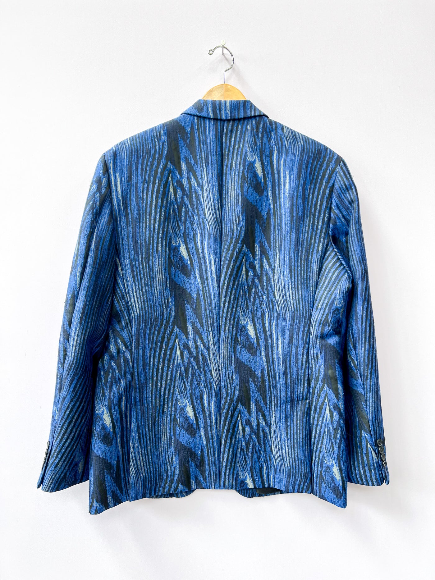 Blue Wood Grain Blazer  - Large