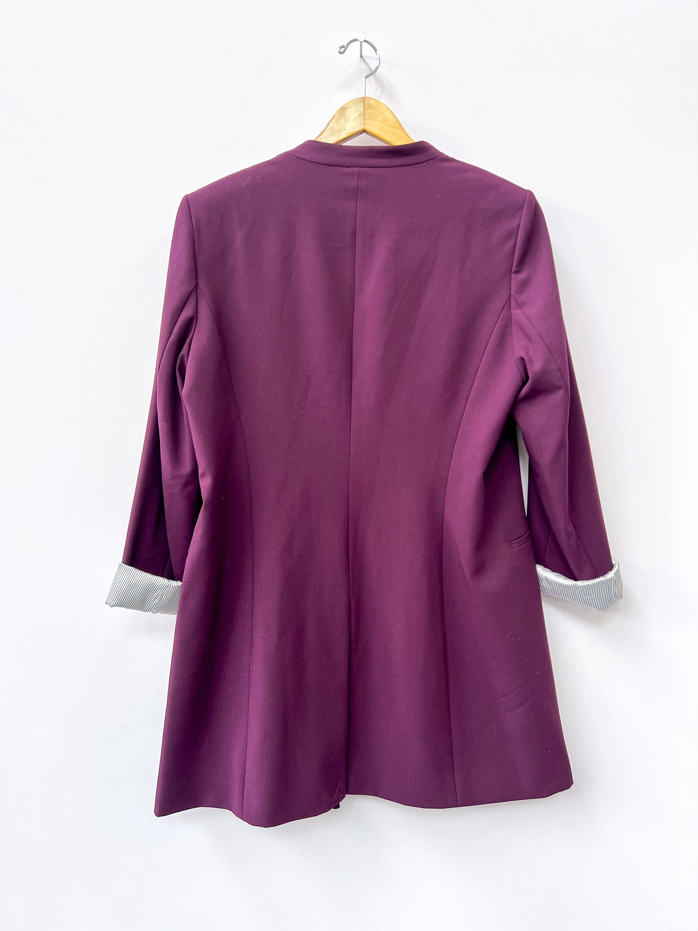 Purple Mid Length Blazer - Size 14/L