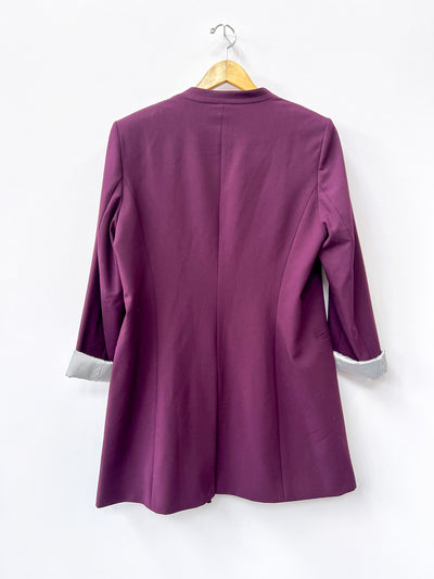 Purple Mid Length Blazer - Size 14/L