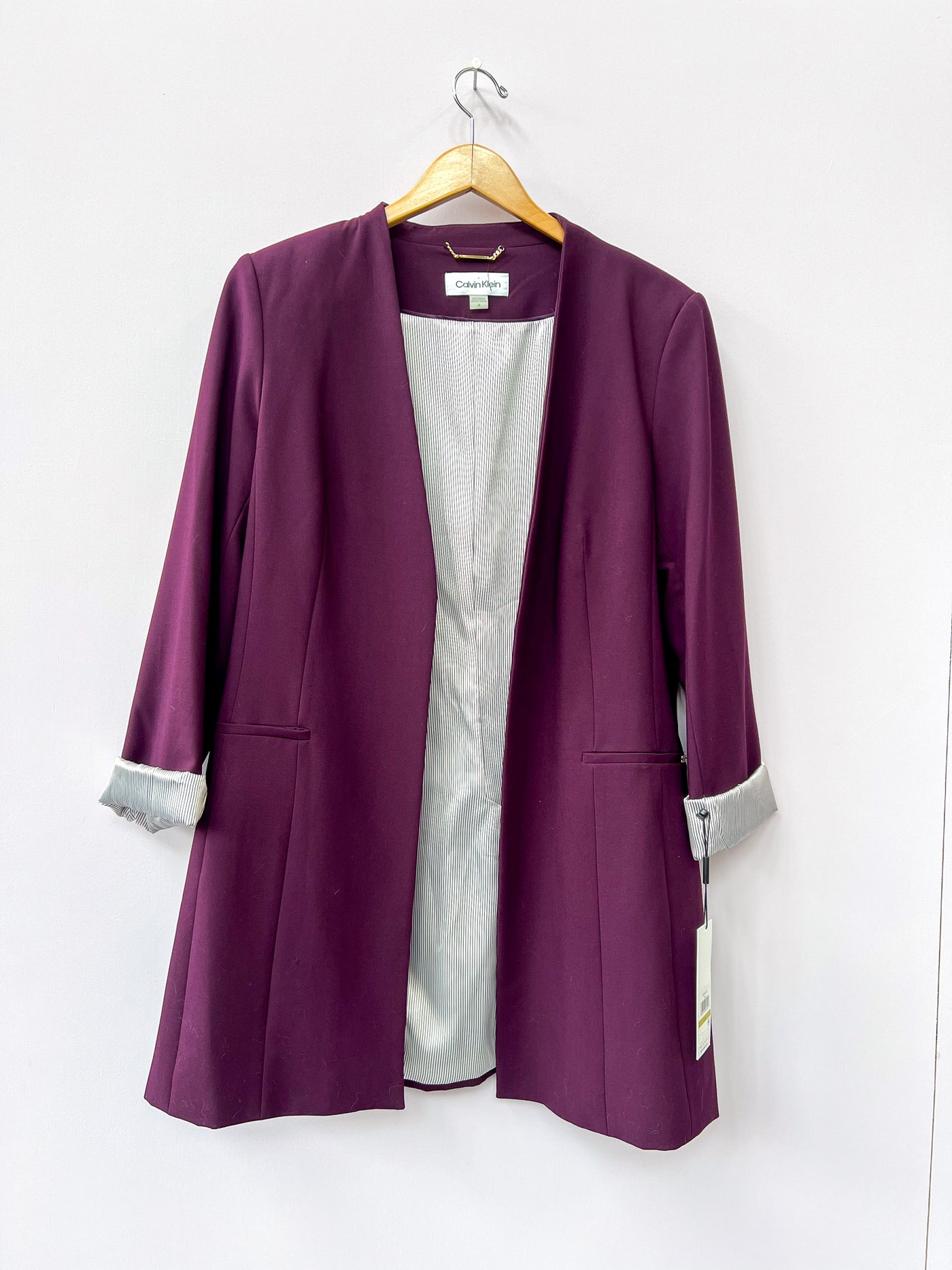 Purple Mid Length Blazer - Size 14/L