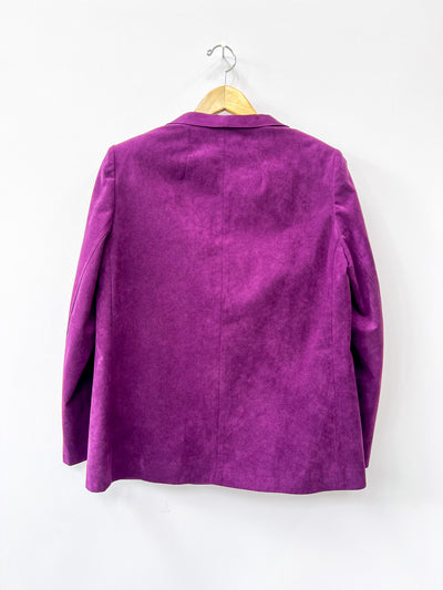 Purple Vintage Suede Blazer - Medium