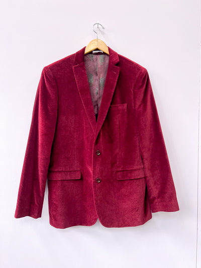 Deep Red Velvet Blazer 42L