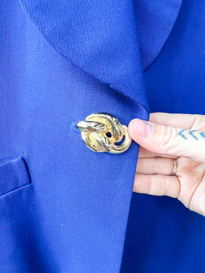 Blue Vintage Blazer - Medium