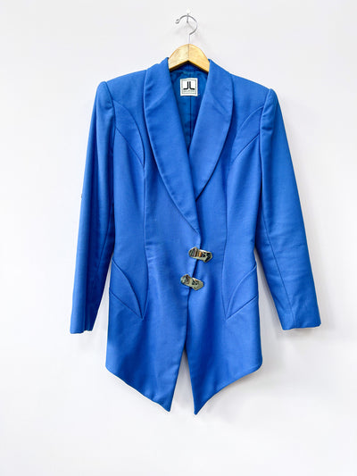 Cobalt Blue Blazer with Silver Buckles -Small/Medium