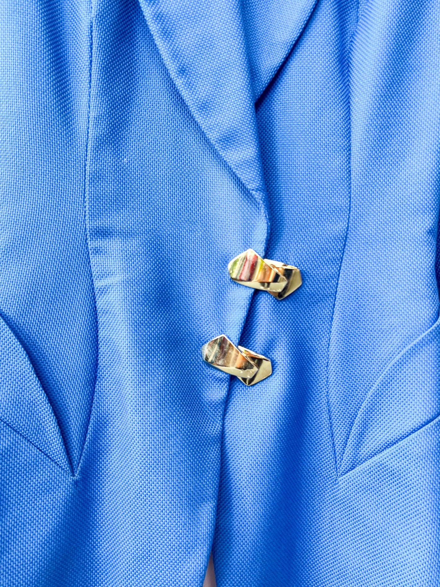 Cobalt Blue Blazer with Silver Buckles -Small/Medium