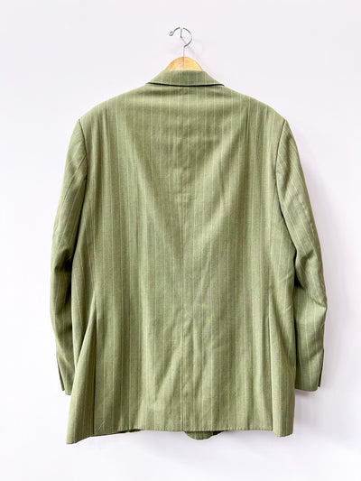 Soft Green Pinstripe Suit 48L/42