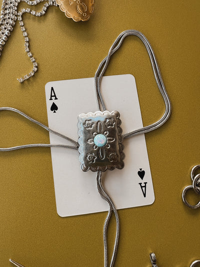 Cornflower Opal Bolo Tie