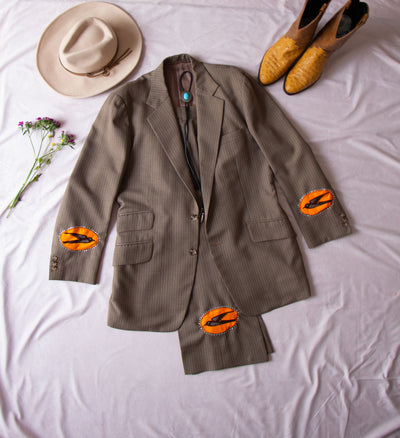 Orange Sparrow Two Piece Suit