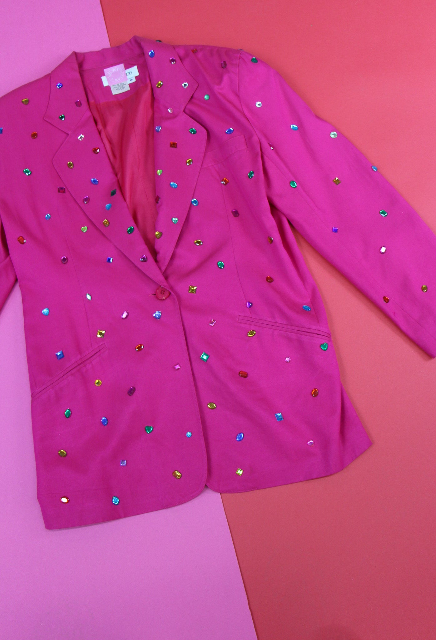 Size 10 Pink Disco Rhinestone Blazer